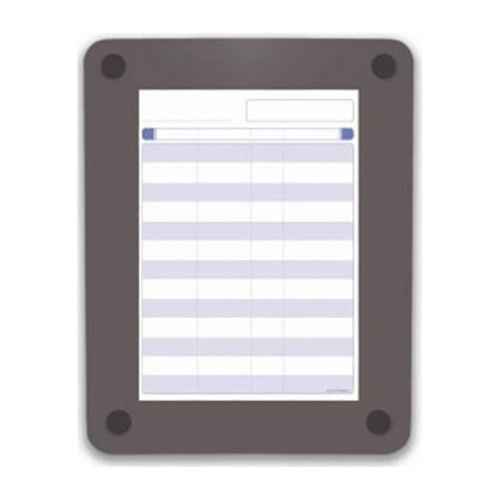 Iceberg Enterprise 31130 Clarity Custom Print Glass Dry Erase Board, 13.5 x 11 in. - Charcoal Frame