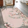 thumbnail image 2 of Kitchen Mats for Floor 3x5 Ft, Easter Bunny Non Slip Area Rugs for Kitchen Bedroom Entryway, Cute Pink Rabbit Rose Flowers Pastoral Botanical Washable Carpet Runner Rug Floor Mats for Bedroom, 2 of 8