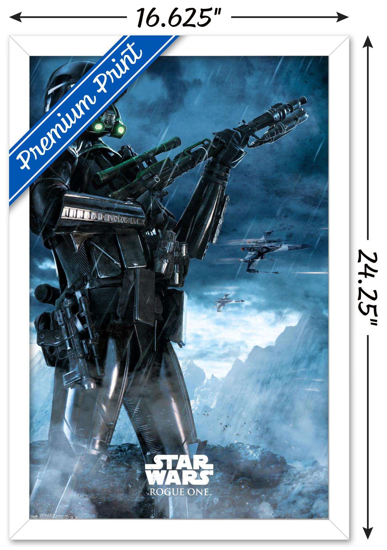 Star Wars: Rogue One - Storm Wall Poster, 14.725" x 22.375", Framed