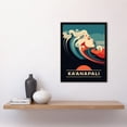 thumbnail image 2 of The Seaside Calls Kaanapali Beach Hawaii USA Sunset Woman of the Waves Sea Siren Ocean Art Print Framed Poster Wall Decor 12x16 inch, 2 of 5