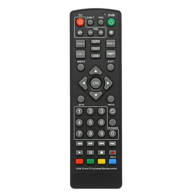 Yeacher Télécommande Universelle DVB-T2 Ensemble - Boîte Télécommande Sans Fil Télévision Intelligente Contrôleur STB Remplacement pour HDTV Intelligent Noir