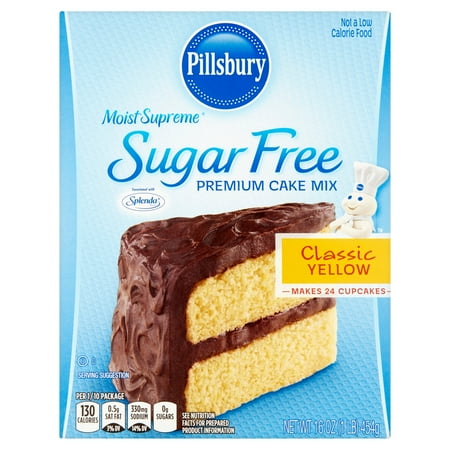 Pillsbury Moist Supreme Classic Yellow Sugar Free Premium Cake Mix, 16