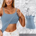 thumbnail image 2 of Hpapadks Womens Tank Tops Sleeveless Solid Yoga Bottoming Underwear Suspender Vest Camisole Tops for Women Blue XXXXXL, 2 of 5