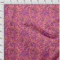 thumbnail image 3 of oneOone Cotton Poplin Pale Orange Fabric Leaves & Floral Artistic Sewing Fabric By The Yard Printed Diy Clothing Sewing Supplies 42 Inch Wide, 3 of 4