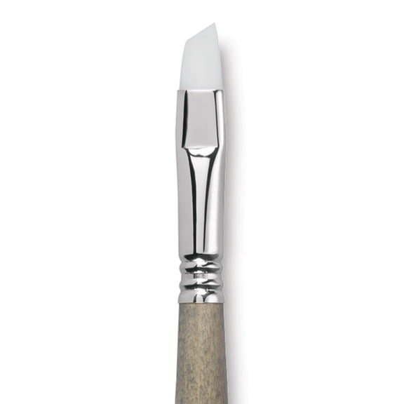 Escoda Perla Toray White Synthetic Brush - Angular, Short Handle, Size 10
