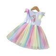 thumbnail image 1 of 3-7 Years Girls Cartoon Unicorn Dress, 1 of 1