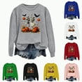 thumbnail image 2 of Godom Halloween Womens Sweatshirts Pumpkin Graphic Crewneck Sweaters Casual Tops Comfy Fall Fashion Outfits Winter Clothes 2025, 2 of 7