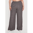 thumbnail image 3 of Women's Plus Size High Waisted Seersucker Wide Leg Pants, 3 of 4