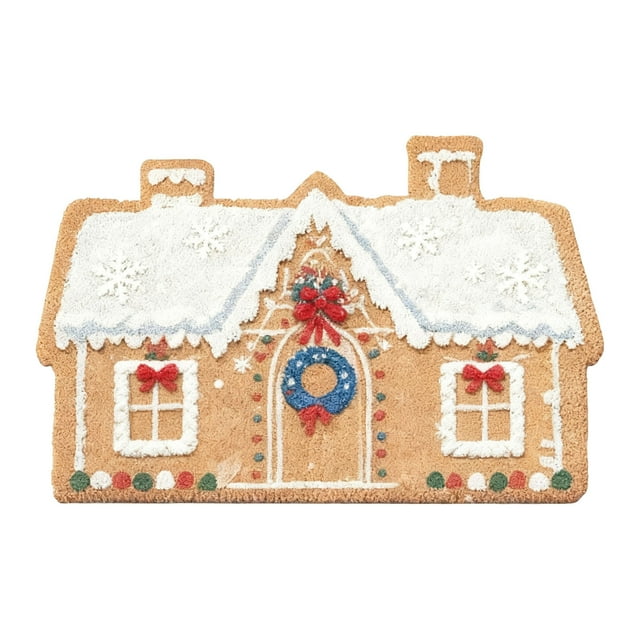 Fall Winter Outdoor Doormat Polyester Non Slip Floor Rug for Front Porch Patio Garage Laundry Room High Traffic Home Decor