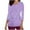 Purple, variant on Scrub Tops for Women Floral Printed Soft V-Neck 3/4 Sleeve Scrubs Comfortable Nursing Uniforms New Casual Printed T-shirt Nursing Clothes Top Working Uniforms with Pockets Pink