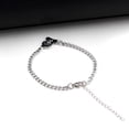 thumbnail image 3 of 2pcs Stainless Steel Chain Love Heart Bracelets for Men Women Boyfriend Girlfriend, 3 of 9