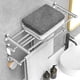 thumbnail image 2 of Caximsy Barra De Toalla Ajustable Para Montaje En Pared De Baño Toallero De Ducha Adhesivo De 17-30,7 Pulgadas Toalleros De Baño De Acero Inoxidable Para Inodoro Cocina Colgador De Toalla Doble (Toall, 2 of 5