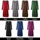 thumbnail image 3 of Vestido midi de manga larga con bolsillos con cuello en V y cremallera ahuecados para mujer Abanopi Morado/Medio, 3 of 7