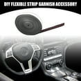 thumbnail image 2 of 1 Pc 26.25Ft 8m Length Universal Automobile Interior Trim Strip Car DIY Strip Faux Leather Red Stitch, 2 of 6