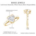 thumbnail image 4 of Rosec Jewels Lab Created Diamond Heart Engagement Ring 2 Carat - Bezel Set Diamond Ring (8mm, Ef-Vs Quality), 18K Yellow Gold, US 13.00, 4 of 5