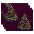 thumbnail image 2 of Simply Daisy 18" x 14" O Tannenbaum Geometric Print Placemat, 2 of 2
