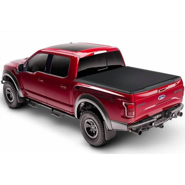Truxedo Tonneau Cover 1545916 SentryCT; Hard Roll-Up; Non Lockable; Black Matte; Woven Fabric Over Black Aluminum Slats