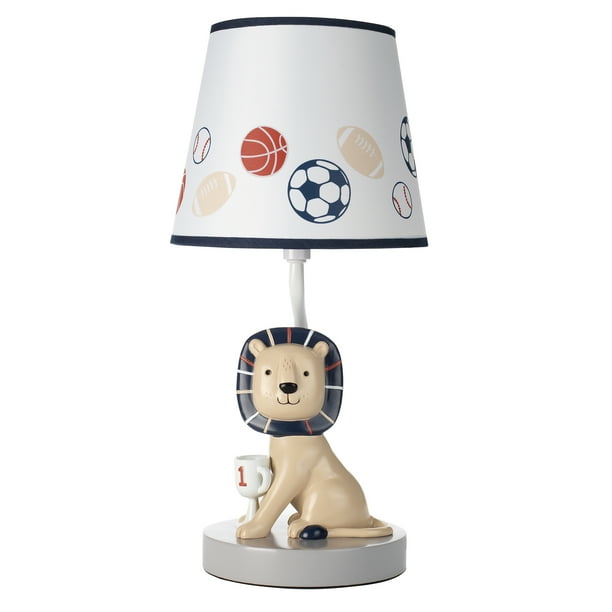 Lambs Ivy Hall Of Fame Lion Sports Theme Nursery Lamp With Shade Bulb Com Lambs Ivy Hall Of Fame Lion Sports, Baseball Themed Lamp Shades For Bedroom