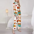 thumbnail image 3 of Sigee Fall Pumpkins for Women’s Pajama Sets Long-Sleeved Pjs Sets for Women 2 piece Sleepwear-Small, 3 of 7
