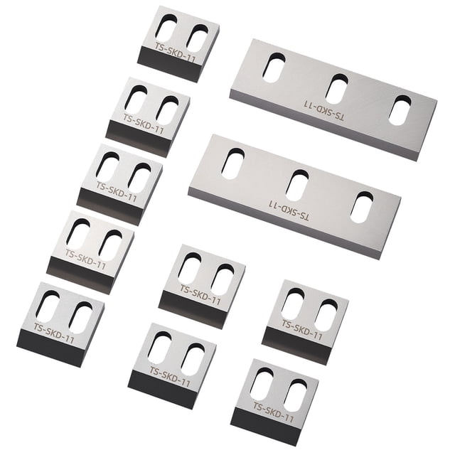 VEVOR Shredder Blades, Alloy Steel Shredder Machine Blade Kit with 9 Rotating and 2 Fixed Blades, High-Hardness SKD-11 Blade, Compatible with Model 180 Plastic Grinder