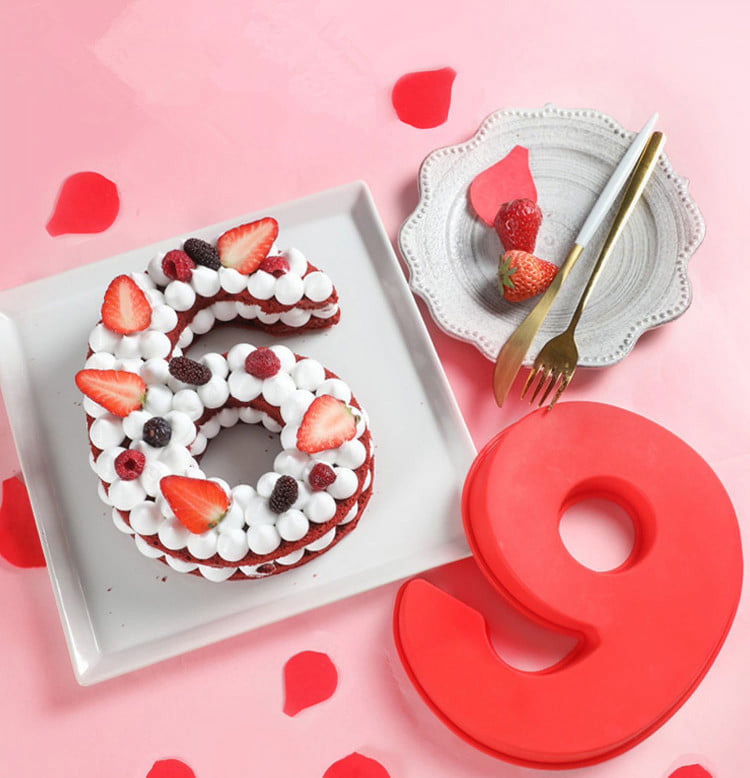 DYTTDG Back To School Supplies Perfect Number Shape Cake Molder Silicone  Digital Cake Cake Numbers Shape Silicone Candy Molds Bite Size