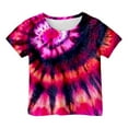 thumbnail image 3 of Gbsyewxs Shirts For Boys Crew Neck Short Sleeve Tie Dye Soft Summer Toddler Boys Girls Tees Purple Size 12-13 Years, 3 of 3