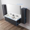 thumbnail image 4 of Blossom Positano 60" Floating Vanity Set | Night Blue | Acrylic Sink & 2 Side Cabinets | All Wood Wall Mounted Cabinet, 4 of 9
