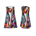 thumbnail image 3 of Bixox Abstract Jazz Instrumental Print Women's Sleeveless A-Line Dress with Pockets, Casual Knee-Length Tank Dress for Summer-3X-Large, 3 of 7