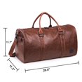 thumbnail image 3 of Bolsa de viaje de piel Seyfocnia impermeable Weekender Brown, 3 of 6