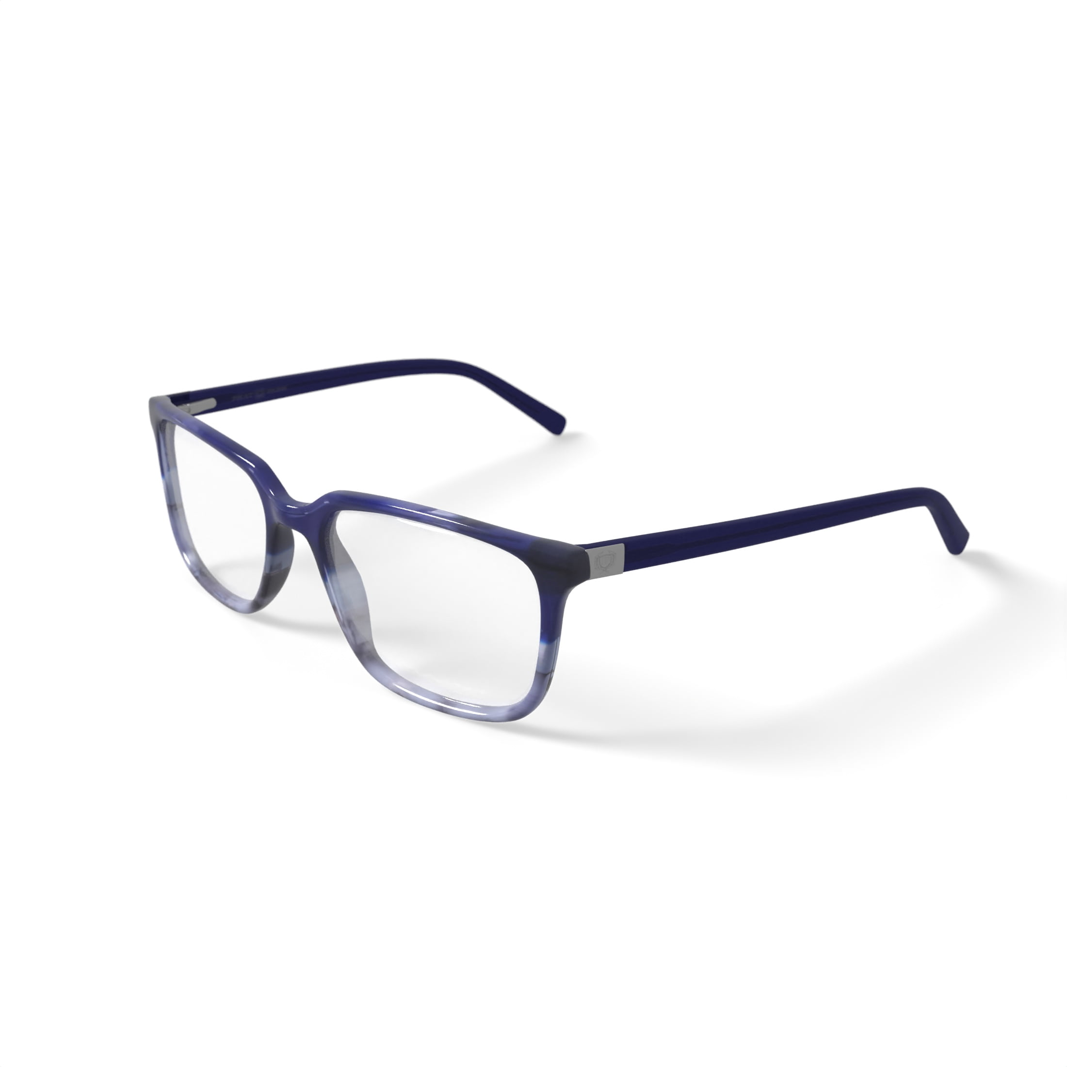 Phat Farm Men's HV722 Square Prescription Eyeglasses with Case, Blue Gradient