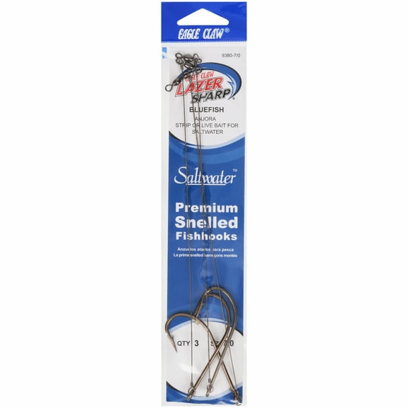 Lazer Sharp 9380H-7/0 O'Shaughnessy Wire Leader 8", Size 7/0 Hook