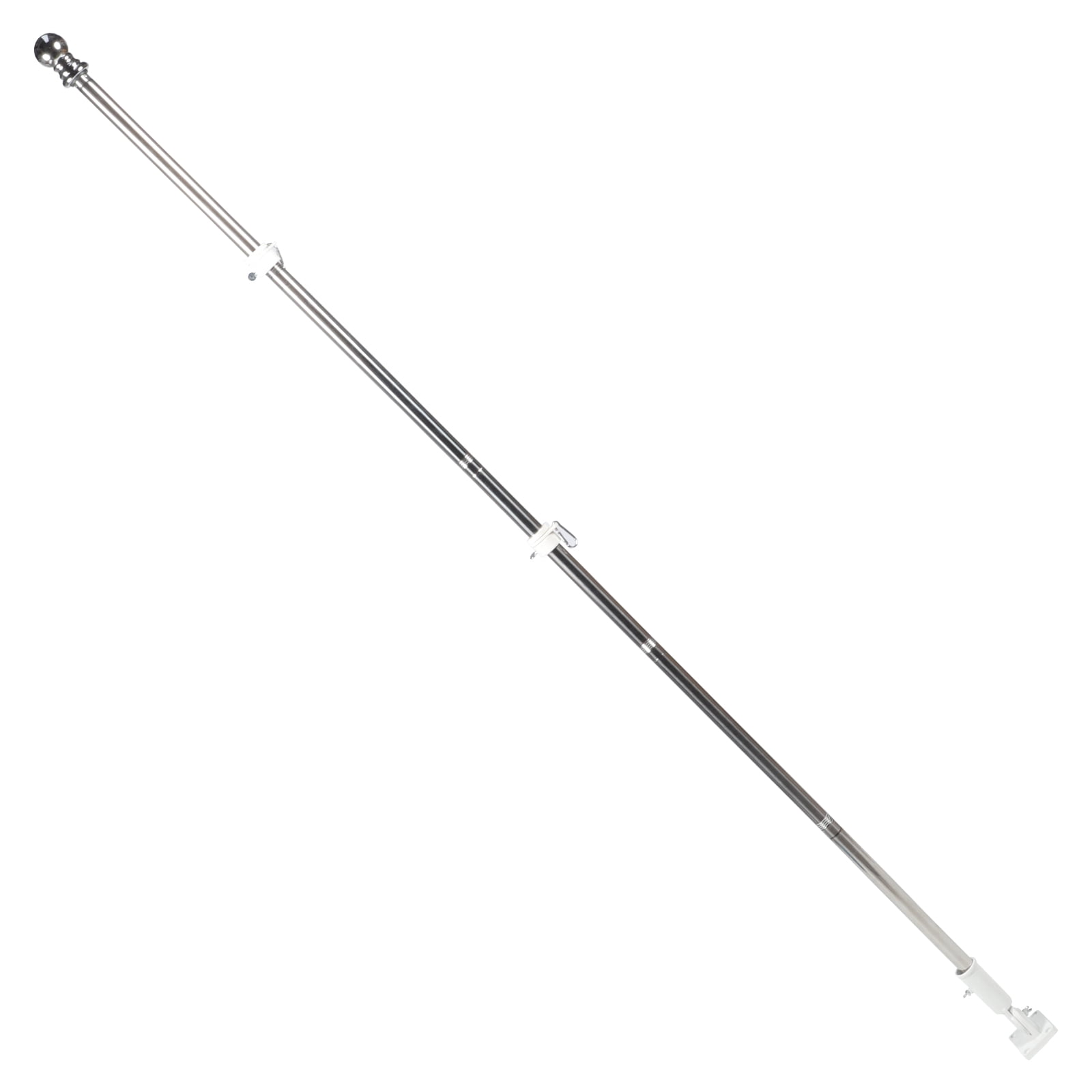 unbranded 1 Set of 1.8 Flag Pole Set Stainless Steel Flagpoles Flag Poles With Buckles