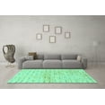 thumbnail image 3 of Ahgly Company Machine Washable Indoor Rectangle Solid Turquoise Blue Modern Area Rugs, 6' x 9', 3 of 4