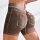 thumbnail image 5 of WILLBEST Pantalones Cortos de Yoga de Mezclilla Elástica para Mujer, de Cintura Alta, para Entrenamiento, Carrera, Atletismo, Fitness, Cómodos, para Uso Diario, Informales, de Verano Grande, 5 of 7