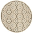 thumbnail image 2 of Safavieh Courtyard Bayon Geometric Indoor/Outdoor Area Rug, Beige/Dark Beige, 7'10" x 7'10" Round, 2 of 8