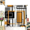 thumbnail image 4 of Pink and Black Curtains Gray White Geometric Silver Dark Abstract Square Art Curtain with Rod Pocket for Bedroom Living Room Home Decor Drapes Window Treatments 2 Panels Set 42x54, 4 of 4