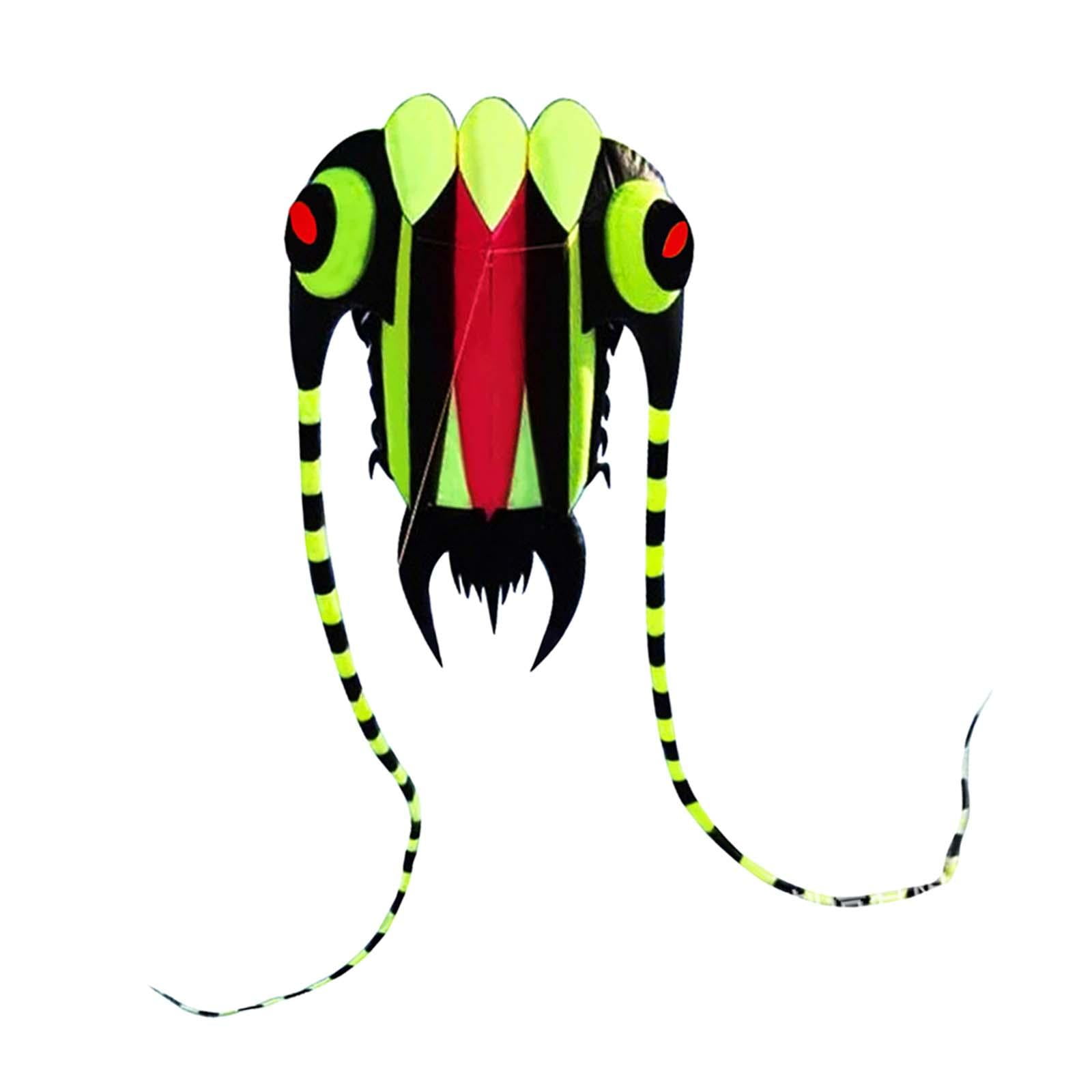 funtasica Trilobite Kite Flying Toy 98 ft Line Creative Tear Resistant Soft Parafoil Kite for Kids Adults for Grassland Backyard Travel