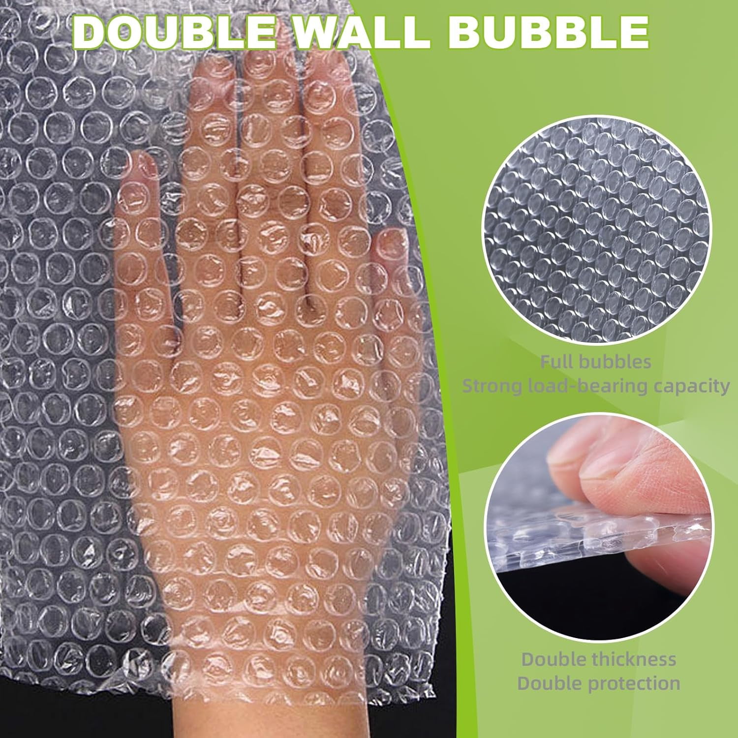 Bubble Pouches Wrap, Clear Not Self-Seal Bubble Out Bags with Double Walled Cushioning, Ideal for Packing, Shipping, Storage, Moving (50PCS-6x8Inches)