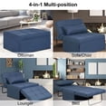 thumbnail image 3 of Alexent 4-in-1 Multi-Function Folding Adjustable Fabric Sofa Chair Bed in Blue, 3 of 11