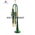 thumbnail image 2 of Green Lacquer Brass Bb Trumpet With Case, 2 of 3