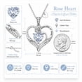 thumbnail image 4 of Lysro Love Pendant Necklace for Women ，Personalized Birthstone Zirconia Jewelry, Rose Tree Trunk Heart Design, Gift for Mom Wife Daughter, 4 of 6