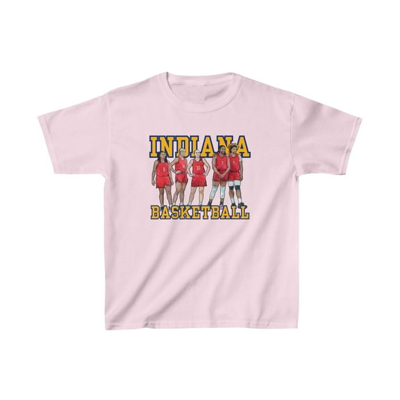 Indiana Caitlin Clark Women basketball Cartoon Kids Heavy Cotton Tee