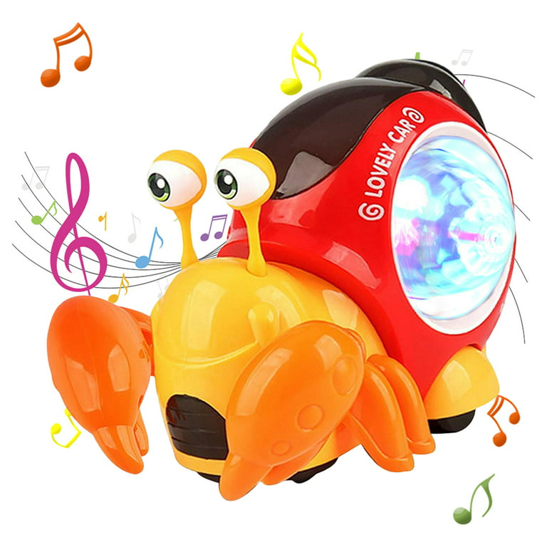 JATOTVE Crawling Crab Baby Toy, Infant Tummy Time Toys Boy Girl, Cute  Walking Dancing Moving with Music and Light, Interactive Musical Toy for  Kids