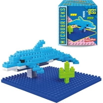 Microbricks Dolphin by Deluxebase – Sealife 3D Mini Blocks Puzzle, Educational Kids Toy