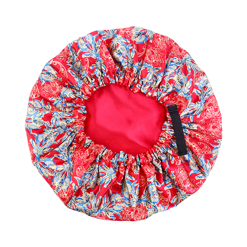Satin Sleep Cap, Extra Large, Double Layer, Adjustable Satin Cap for Sleeping Hair