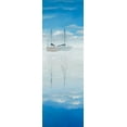 thumbnail image 2 of Atelier B Art Studio 11x24 White Modern Wood Framed Museum Art Print Titled - Two Sailboats on the Quiet Lake, 2 of 4