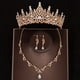 thumbnail image 3 of 3pcs Elegant Crystal Bridal Jewelry Set - Rhinestone Tiara Crown, Necklace, and Earrings - Perfect for Weddings and Special Occasions, 3 of 4