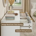 thumbnail image 4 of Diamond-Fluted 6 Drawer Dresser with Power Outlets, Living Room, Entryway, White, 4 of 5