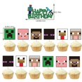 thumbnail image 4 of 1 Set Birthday Party Decorations For Boys,Video Gaming Style Party Balloon Happy Birthday Decorations, Pixel Theme Balloon And Cake With Flag, Birthday Party Supplies, 4 of 4