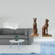 thumbnail image 2 of Cesta de almacenamiento,Cesta organizadora de almacenamiento de cocina colgante de alambre,Organizador de pared para baño con cesta de almacenamiento de alambre,Figura de mesa,Estatua de gato, 2 of 8